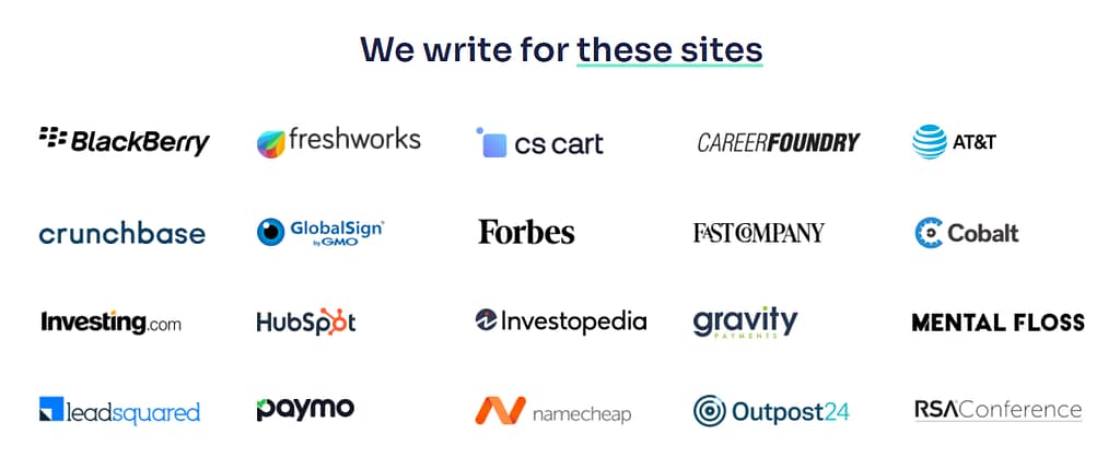 bluetree.ai list of sites we write for