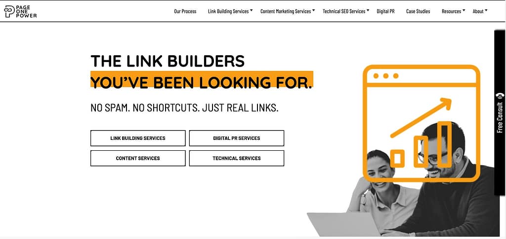 page one power homepage