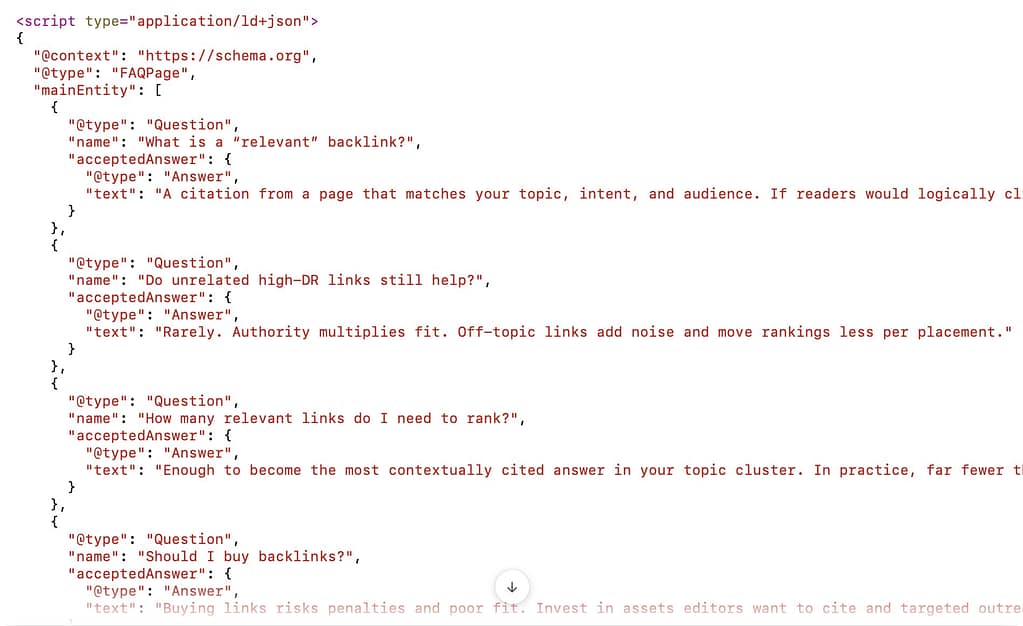 faqpage example schema